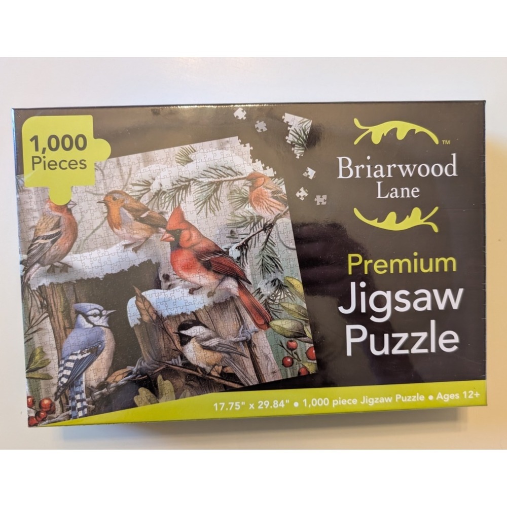Briarwood Lane Winter Woodland Birds 1000 Piece‎ Jigsaw Puzzle Blue Jay Cardinal